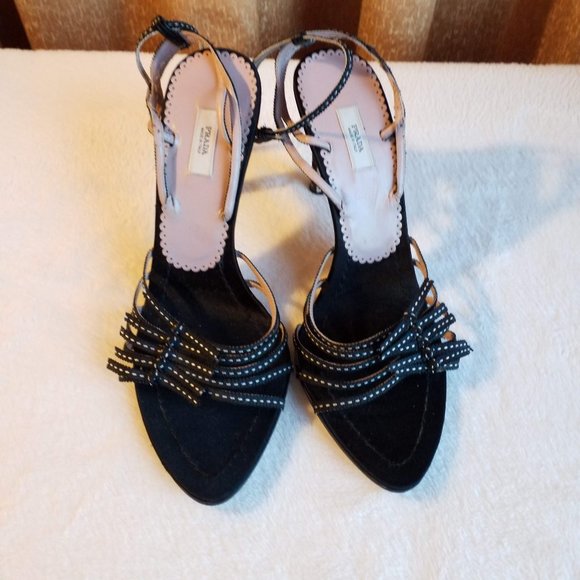 Prada Pink and Black Sandals MOVING MUST SELL
